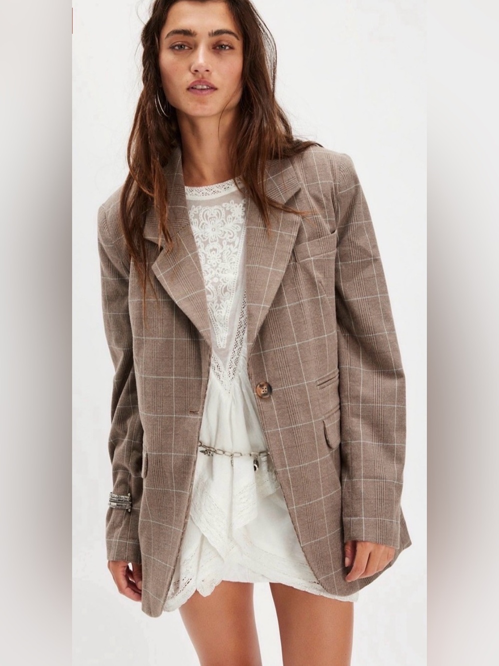 FREE PEOPLE Paper Cut Pinstripe Blazer size medium